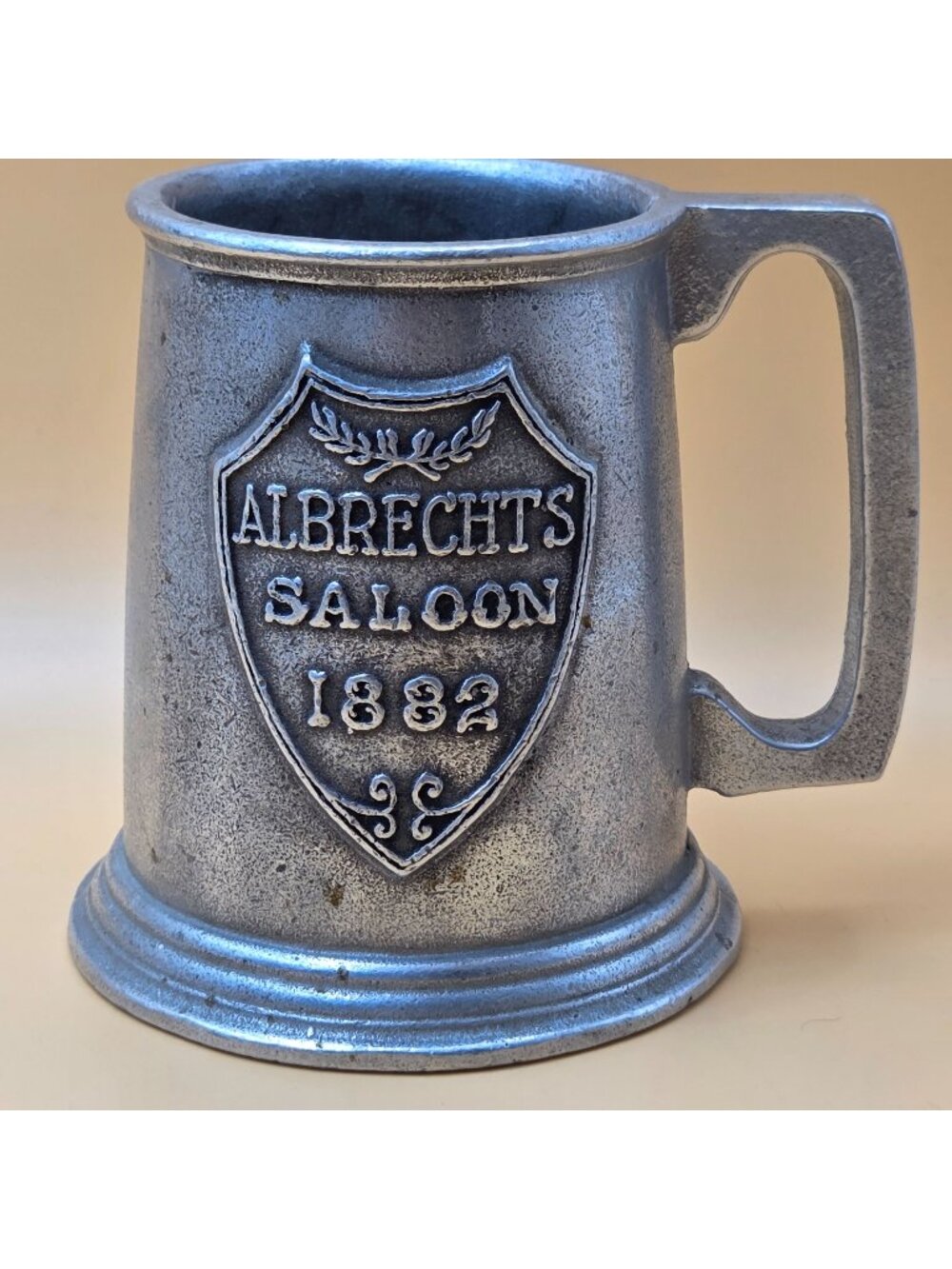 Wilton Armetale Albrecht's Saloon 1882 Tankard Mug RWP Columbia PA